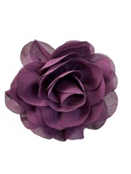 Hårklips med lille rose, mørk blomme